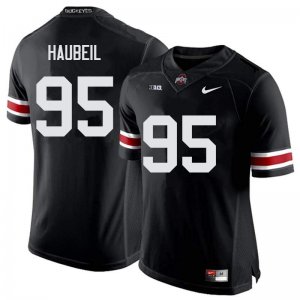 Men's Ohio State Buckeyes #95 Blake Haubeil Black Nike NCAA College Football Jersey Original CYX5144NN